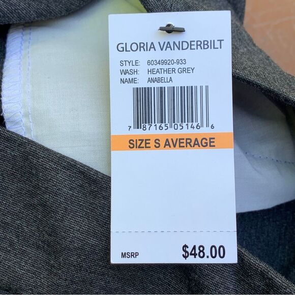 New!  Gloria Vanderbilt Pull on Slimming Pant Pants Grey Women Size Small - Picture 9 of 10